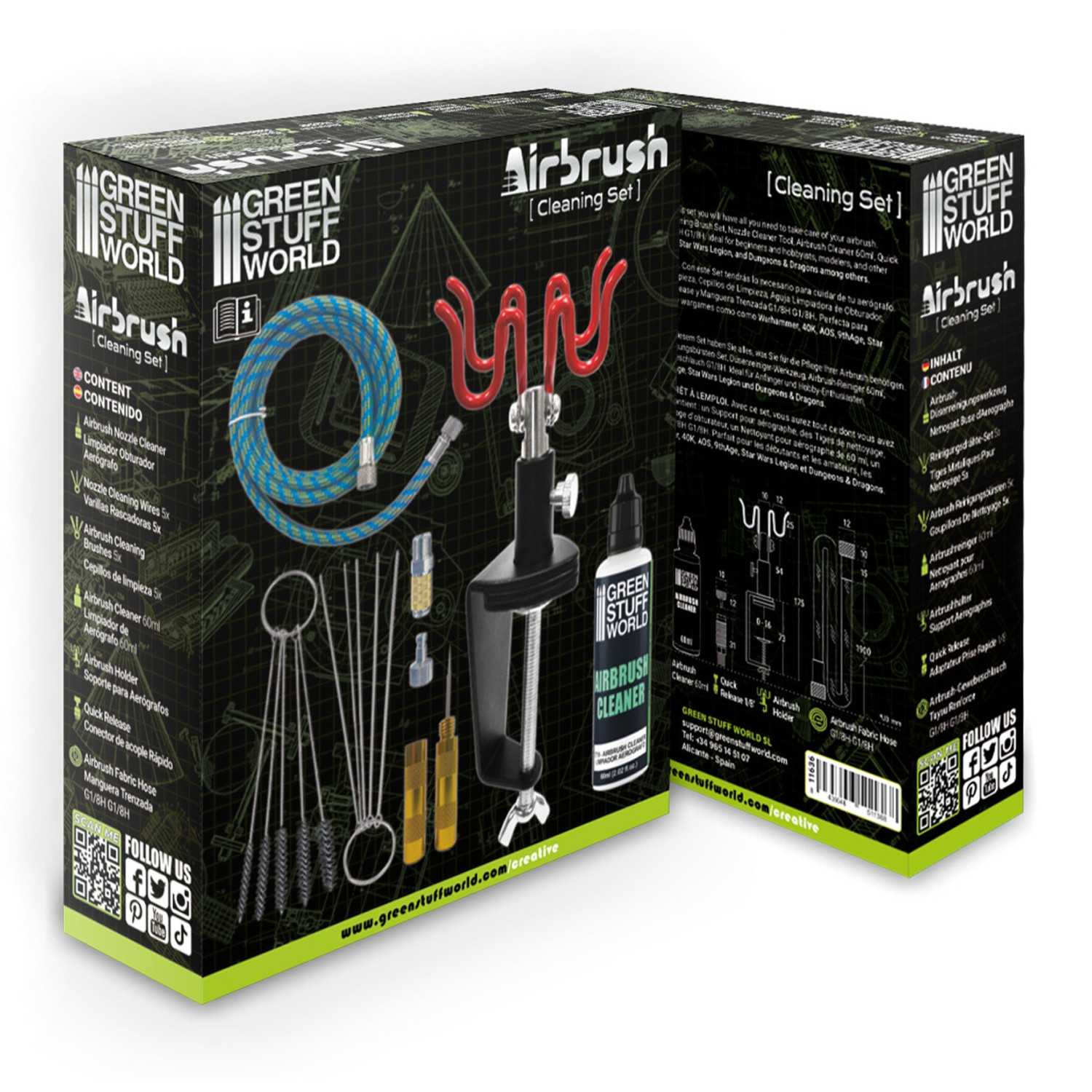 Set de base pour le nettoyage des aérographes