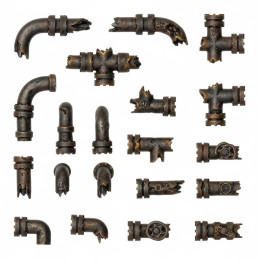 Damaged Pipes for dioramas 1:48-1:35