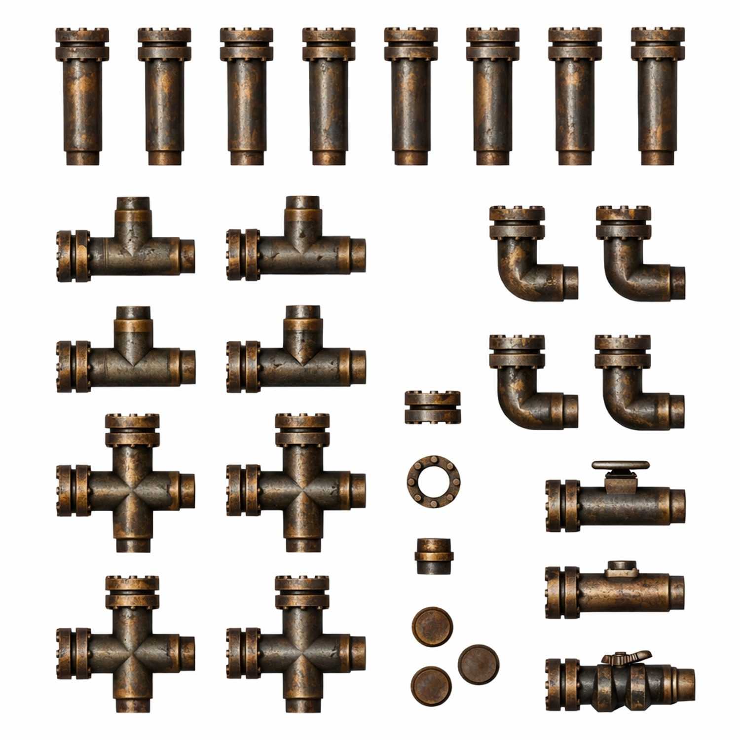 Tubi modulari in resina stampata in 3d per miniature e Wargames