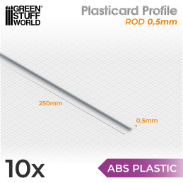 Perfil Plasticard BARRA 0'5mm