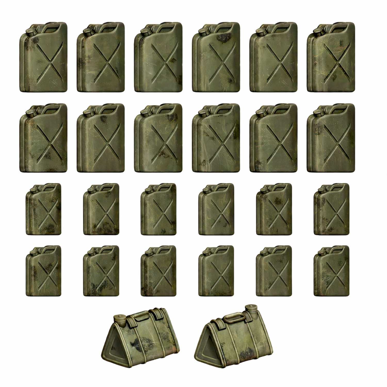 Set imprimé en 3D - Jerrycans en Résine