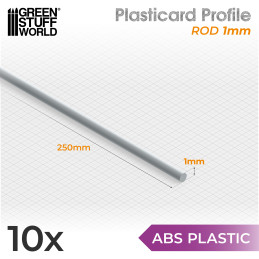 Plasticard PROFILÉ TIGE ROND 1mm