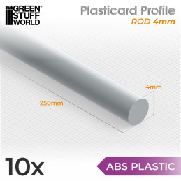 Perfil Plasticard BARRA 4mm
