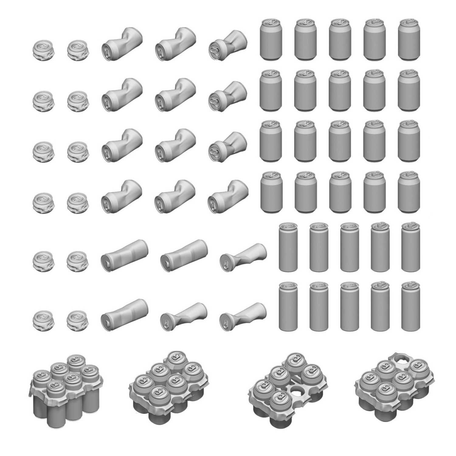 Resin Drink Cans for dioramas | 1:48 scale