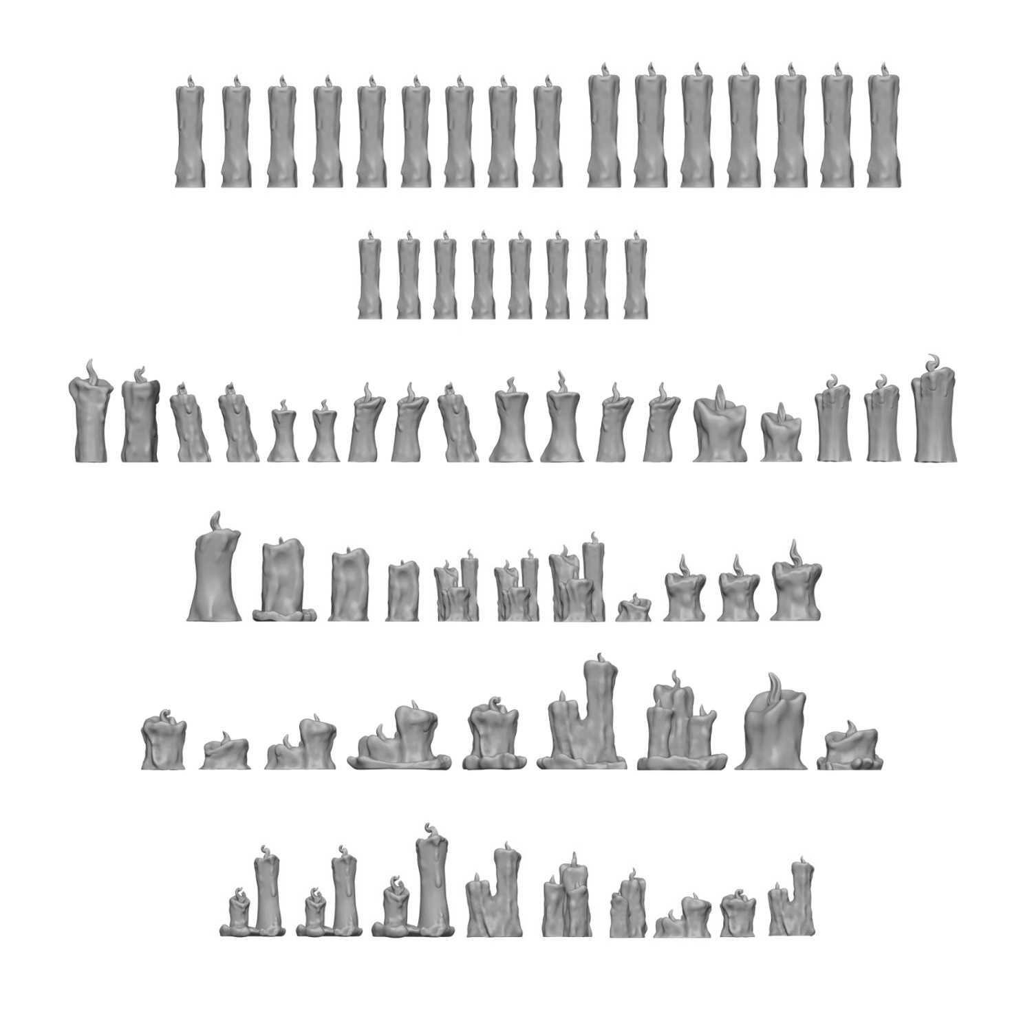 Set stampato in 3D - Candele | Candele Warhammer compatibili