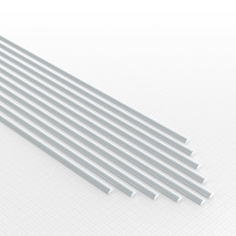 ABS Plasticard - Profile SEMICIRCLE 2 mm