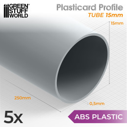 Profilato Plasticard TUBO 15mm - TUBATURA
