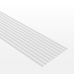 Profilato Plasticard uPVC - Extra Sottili 0.25x2mm Profilato Plasticard uPVC - Extra Sottili 0.25x2mm