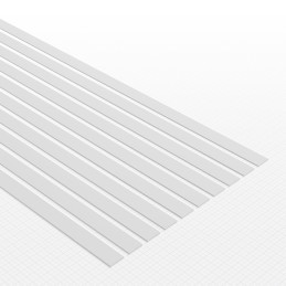 uPVC Plasticard - FLACHPROFILE Xtra-dünn 0.25mm x 4mm