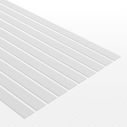 uPVC Plasticard - Profilé Extra-fin 0.25mm x 6mm