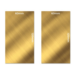 Lamina Metal - LATON 60x120mm (Pack x2)