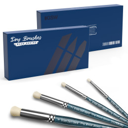 Premium Trockenpinsel-Set - BLUE Series | Dry-Brush RundPinsel