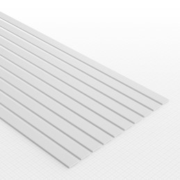 Profilato Plasticard uPVC - Sottile 0.50mm x 4mm