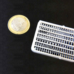 Plastic letters and numbers 2 mm