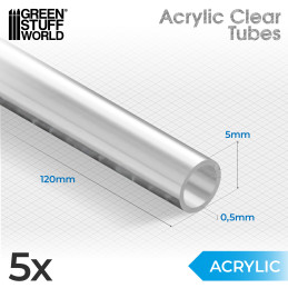 Acrylic Clear Tubes 5 mm | Round Profiles