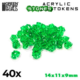 Tokens - Green Warpstones | Gaming Tokens and Meeples