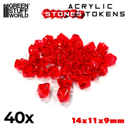 Tokens - Red Stones | Gaming Tokens and Meeples