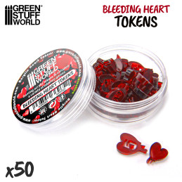 Jetons de Jeu de Coeurs | Wound tokens Jetons de Jeu de Coeurs | Wound tokens