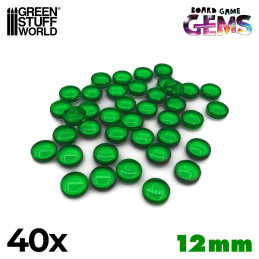 Plastic Gems 12mm - Green | Gaming Tokens and Meeples Plastic Gems 12mm - Green | Gaming Tokens and Meeples