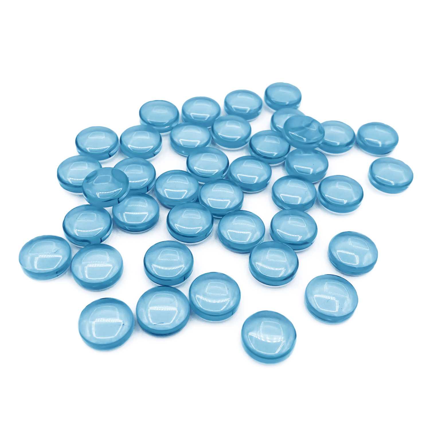 Gemmes en plastique 12mm - Bleu clair Gemmes en plastique 12mm - Bleu clair