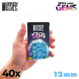 Plastic Gems 12mm - Light Blue | Gaming Tokens and Meeples