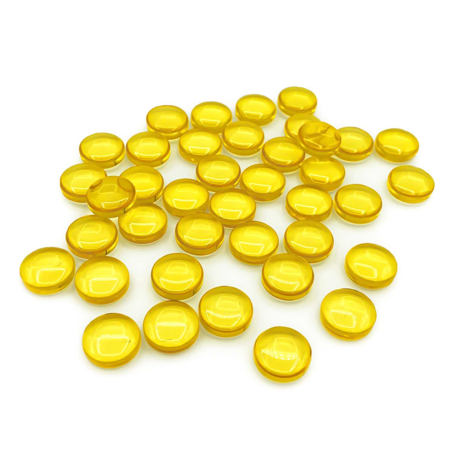 Gemme di plastica 12mm - Giallo Gemme di plastica 12mm - Giallo