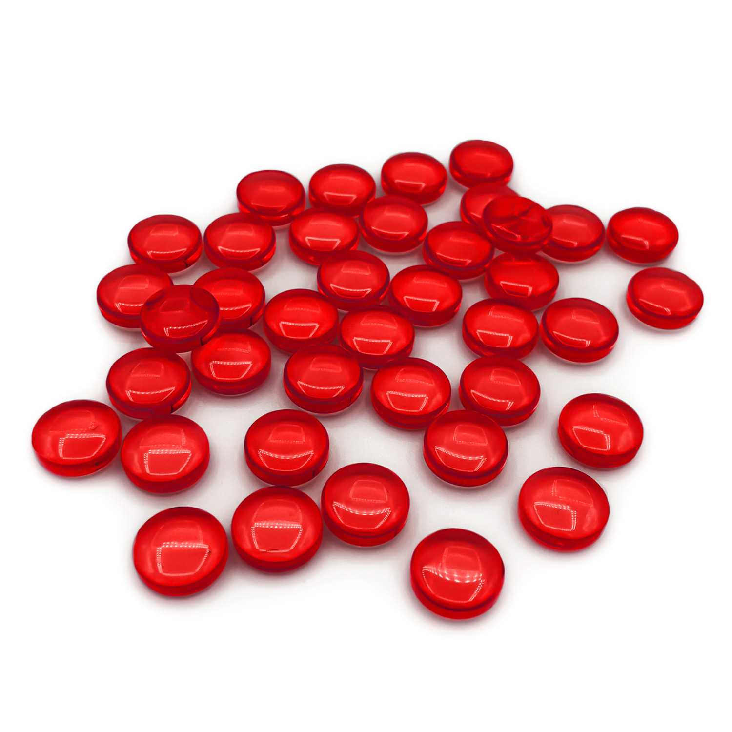 Gemas de plastico 12mm - Rojos