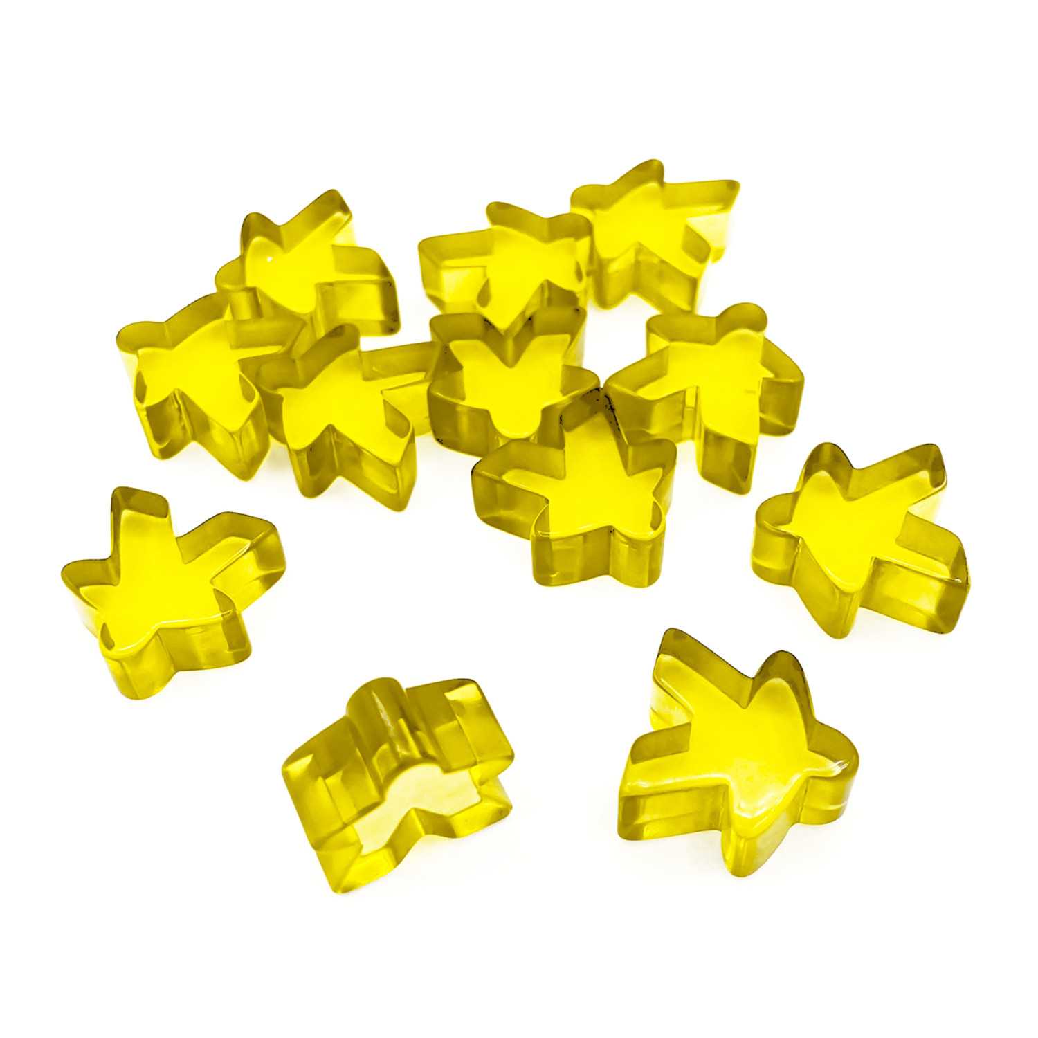 Meeples 16x16x8mm - Jaune | Jetons et Meeples de jeu de société