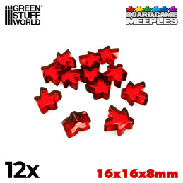 Meeples 16x16x8mm - Rosso | Token e Gettoni da Gioco