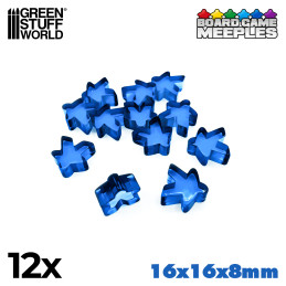 Meeples 16x16x8mm - Blue | Gaming Tokens and Meeples