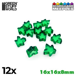 Meeples 16x16x8mm - Green | Gaming Tokens and Meeples