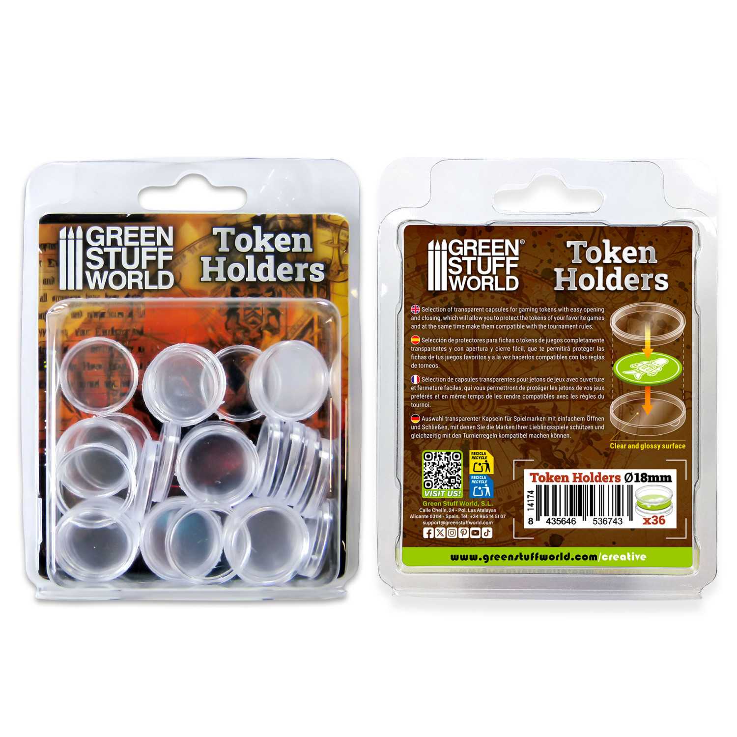 Token Holders 18mm for board games