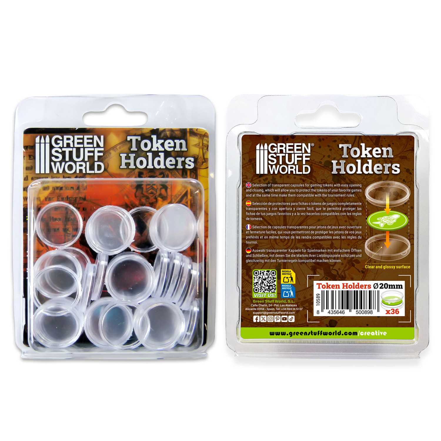 Capsules pour Jetons 20mm | Capsules pour Jetons