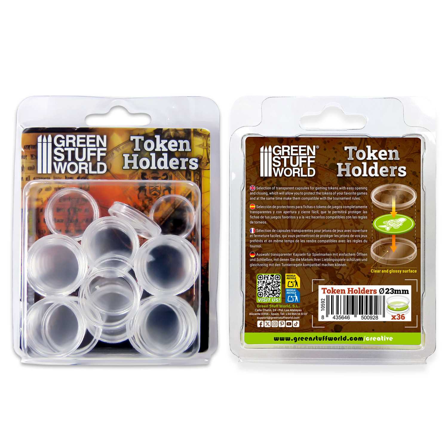 Capsules pour Jetons 23mm