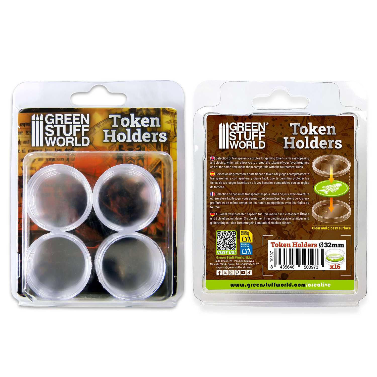 Capsules pour Jetons 32mm Capsules pour Jetons 32mm