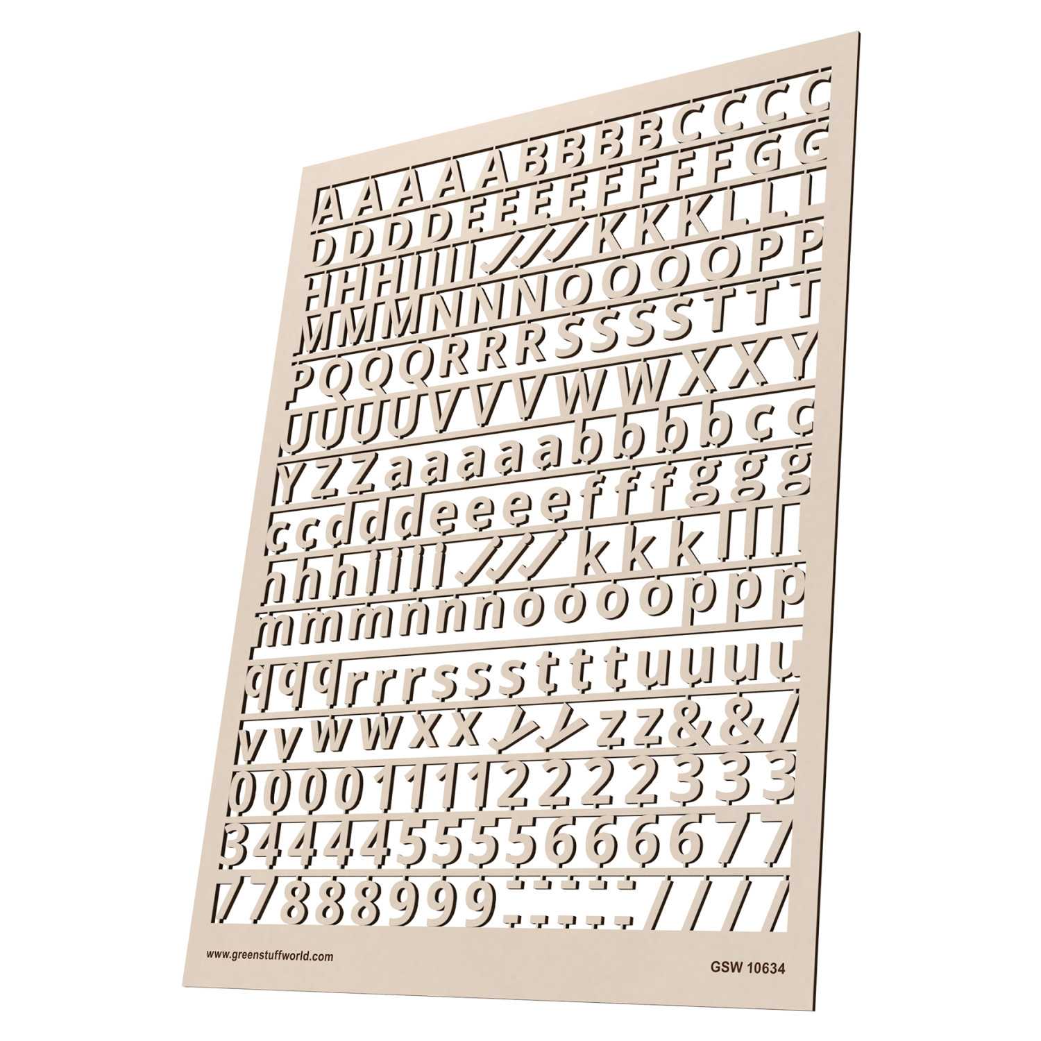 Lettres et nombres 10 mm STANDARD