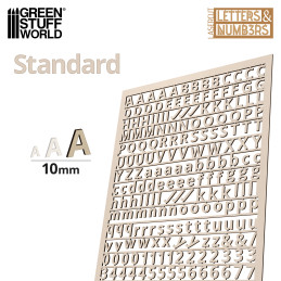 Lettere e numeri 10 mm STANDARD | Lettere e numeri
