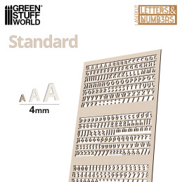 Letters and Numbers 4 mm STANDARD | Letters and Numbers for Modelling