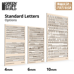 Buchstaben und Zahlen 4 mm STANDARD | Buchstaben und Zahlen