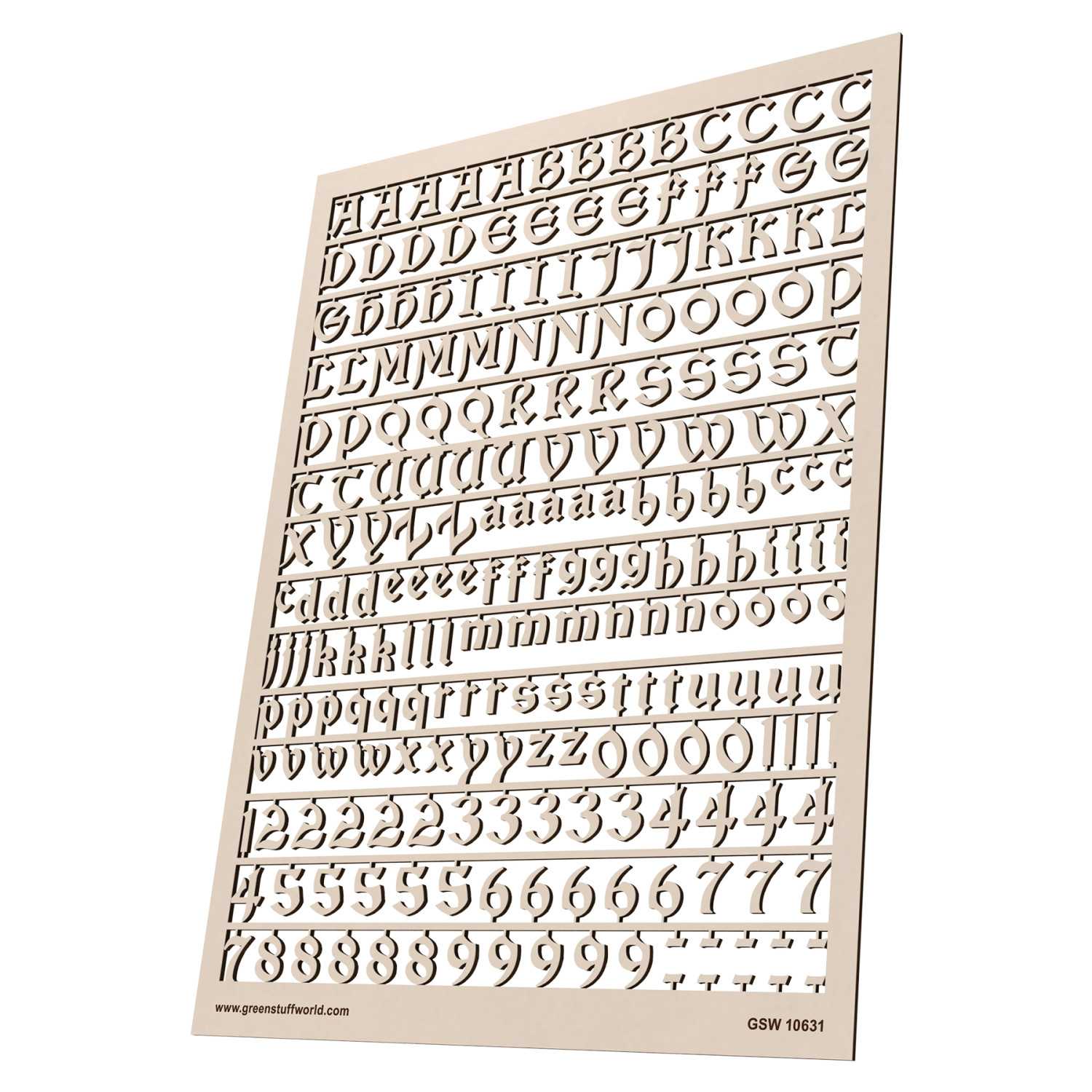 Letters and Numbers 10 mm GOTHIC Letters and Numbers 10 mm GOTHIC