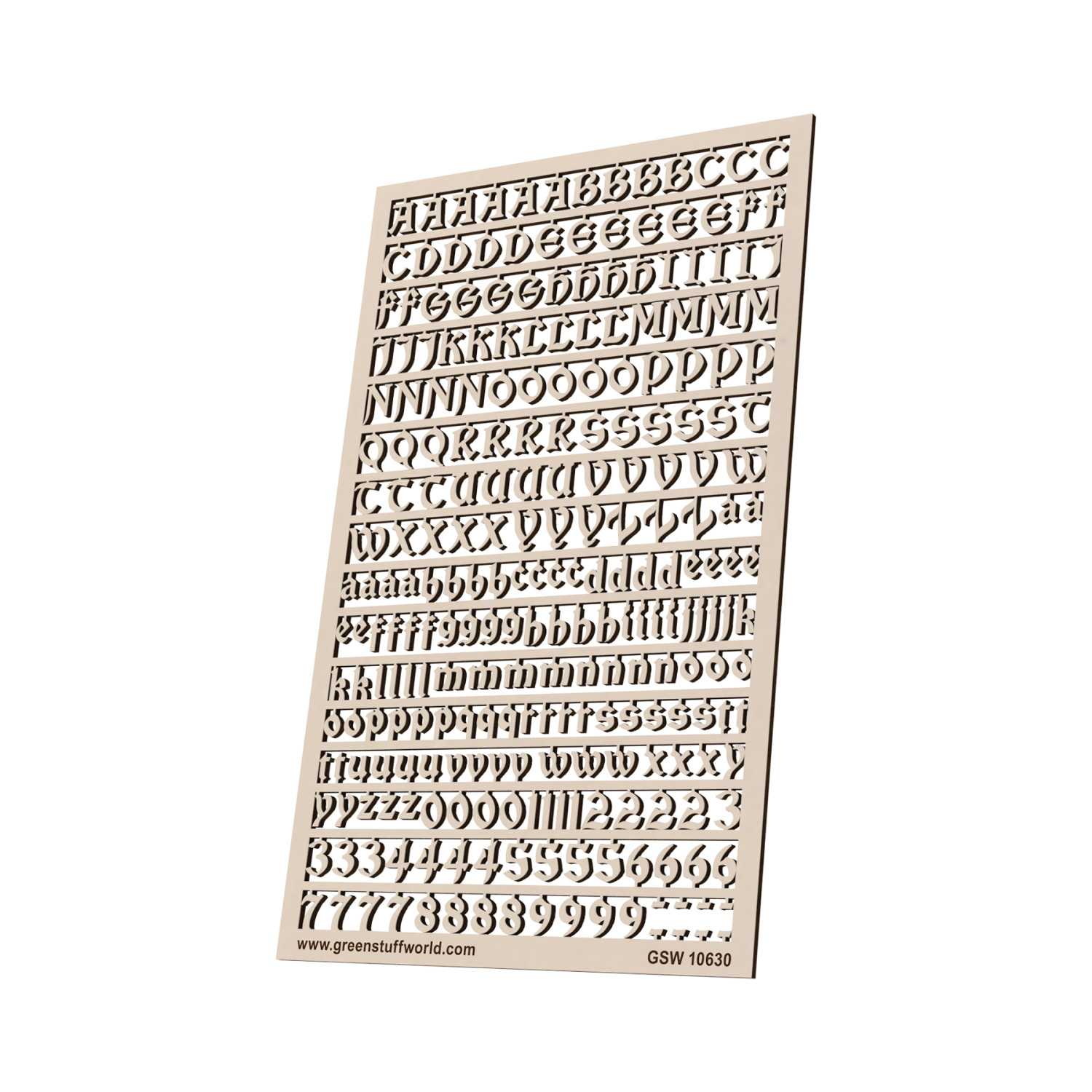 Letras y números 6 mm GOTICOS Letras y números 6 mm GOTICOS