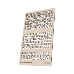 Lettres et nombres 4 mm GOTHIQUE