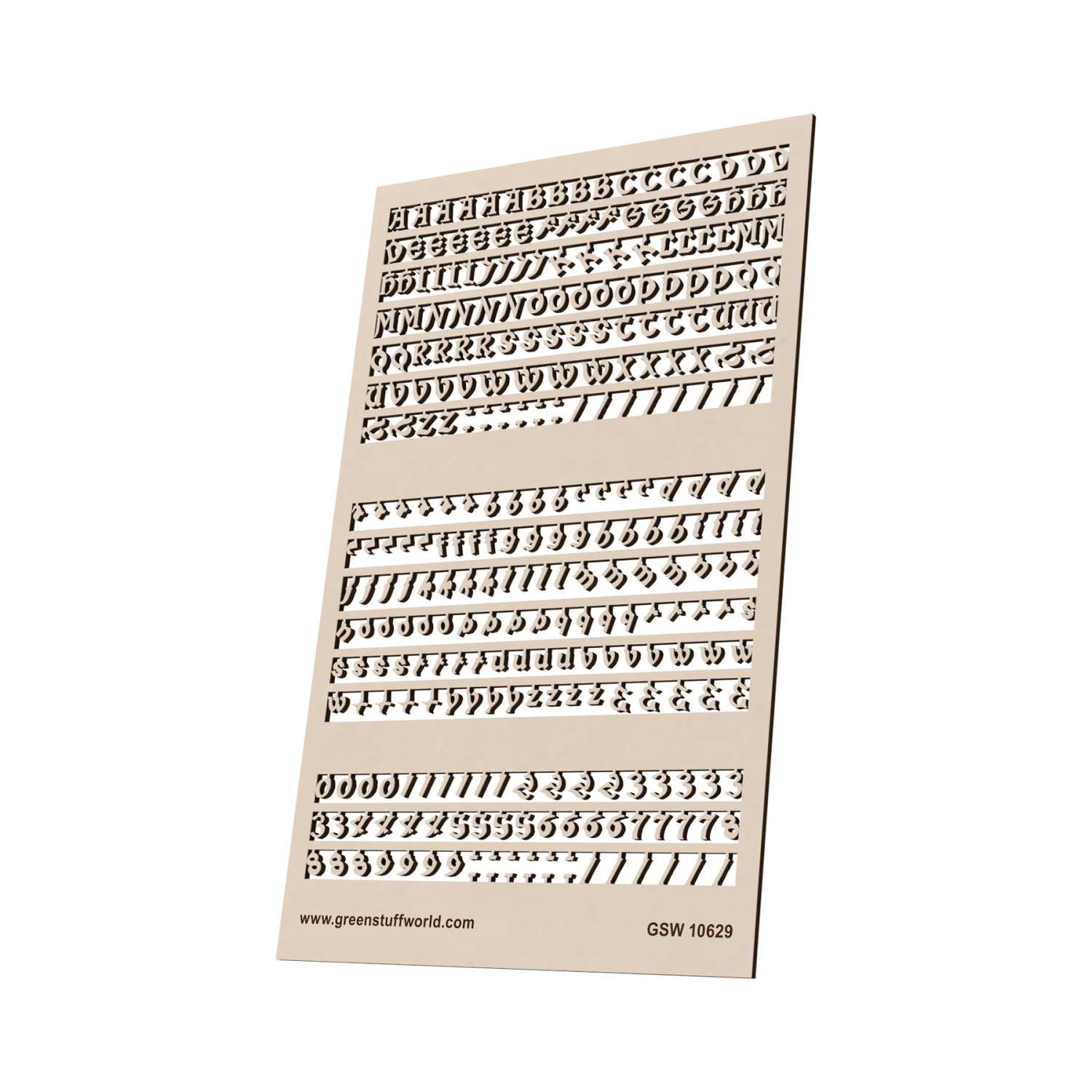 Buchstaben und Zahlen 4 mm GOTISCH