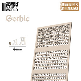 Letras y números 4 mm GOTICOS Letras y numeros Modelismo Letras y números 4 mm GOTICOS Letras y numeros Modelismo