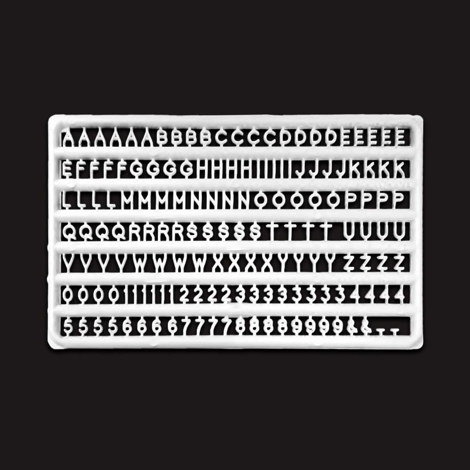 Letras y números 2 mm Letras Letras y números 2 mm Letras