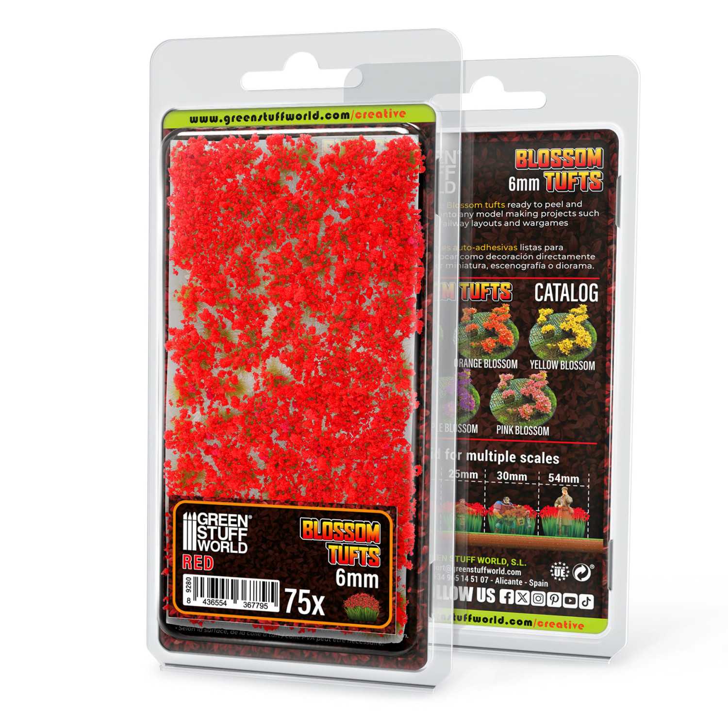 Ciuffi con Fiore - Tufts - 6mm - Fiori Rossi Ciuffi con Fiore - Tufts - 6mm - Fiori Rossi