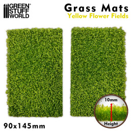Grass Mat Cutouts - Yellow Flower Field | Grass Mat Cutouts