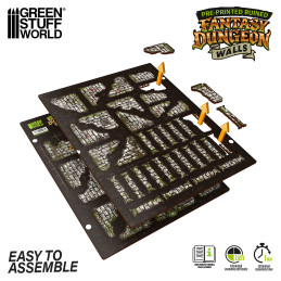 Muros de mazmorra en ruinas prepintados compatible con Hero Quest original