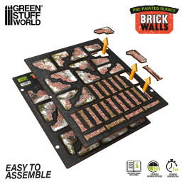 Pre-painted ruined brick walls | Broken Walls