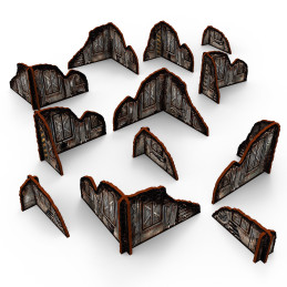 Muros Sci-Fi en ruinas prepintados